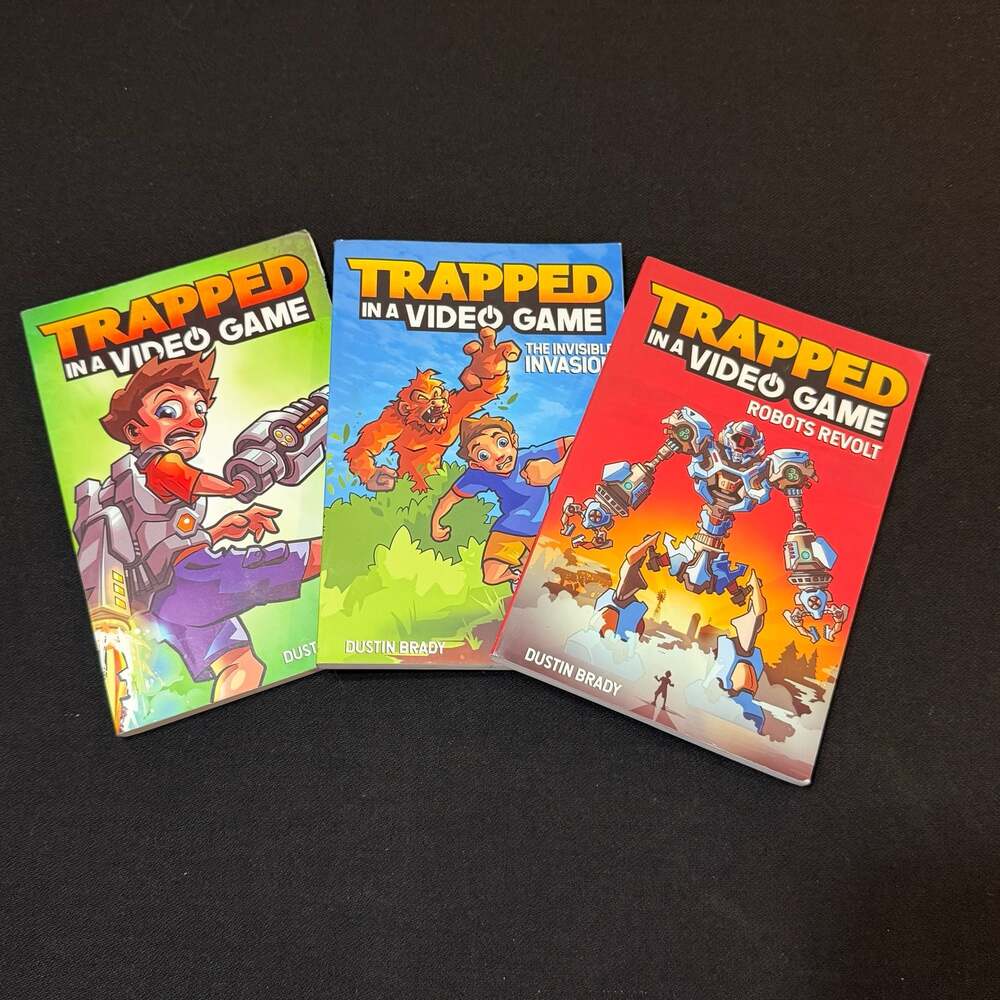 Trapped in a Video Game Books 1-3 Set by Dustin Brady
